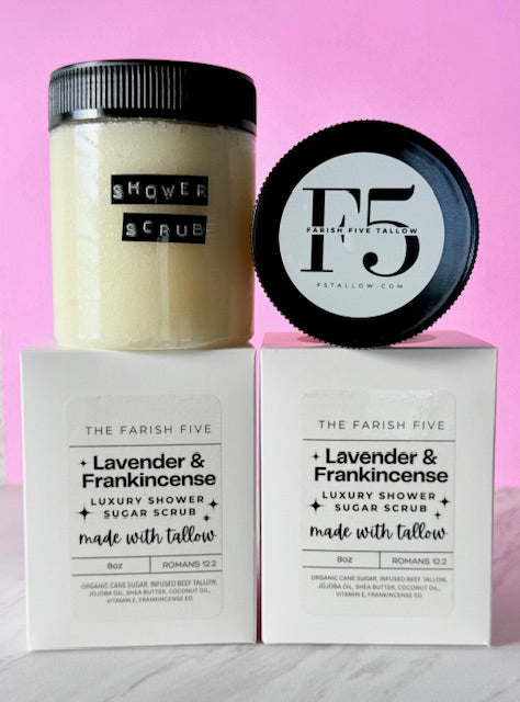 Lavender and Frankincense Shower Scrub